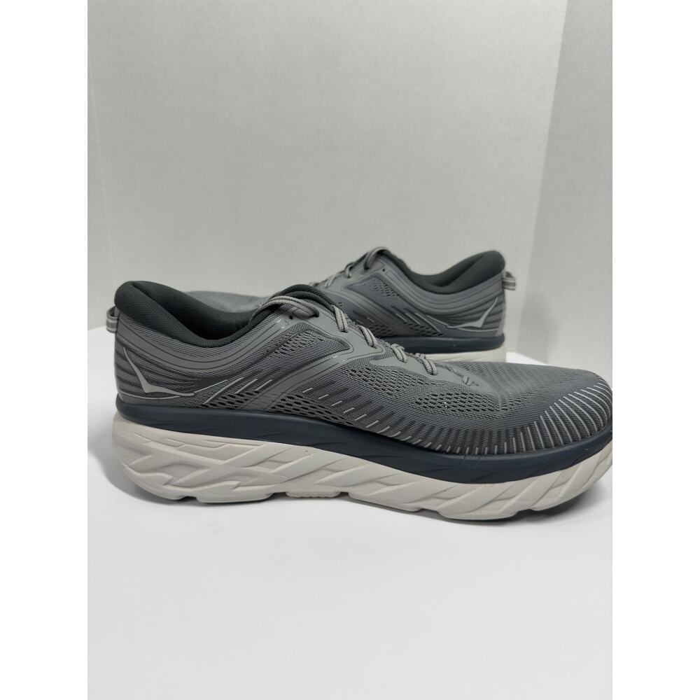 Hoka Gray and White Athletic Shoes